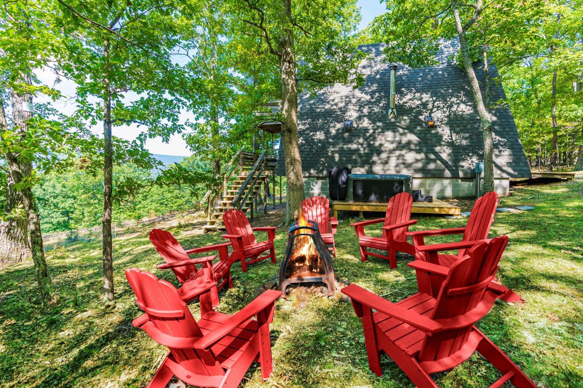 Вілла Great Views! A-Frame W Hot Tub, Grill & Fire Pit Morton Grove Екстер'єр фото